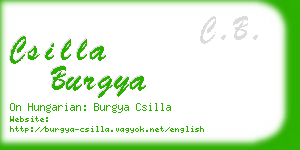 csilla burgya business card